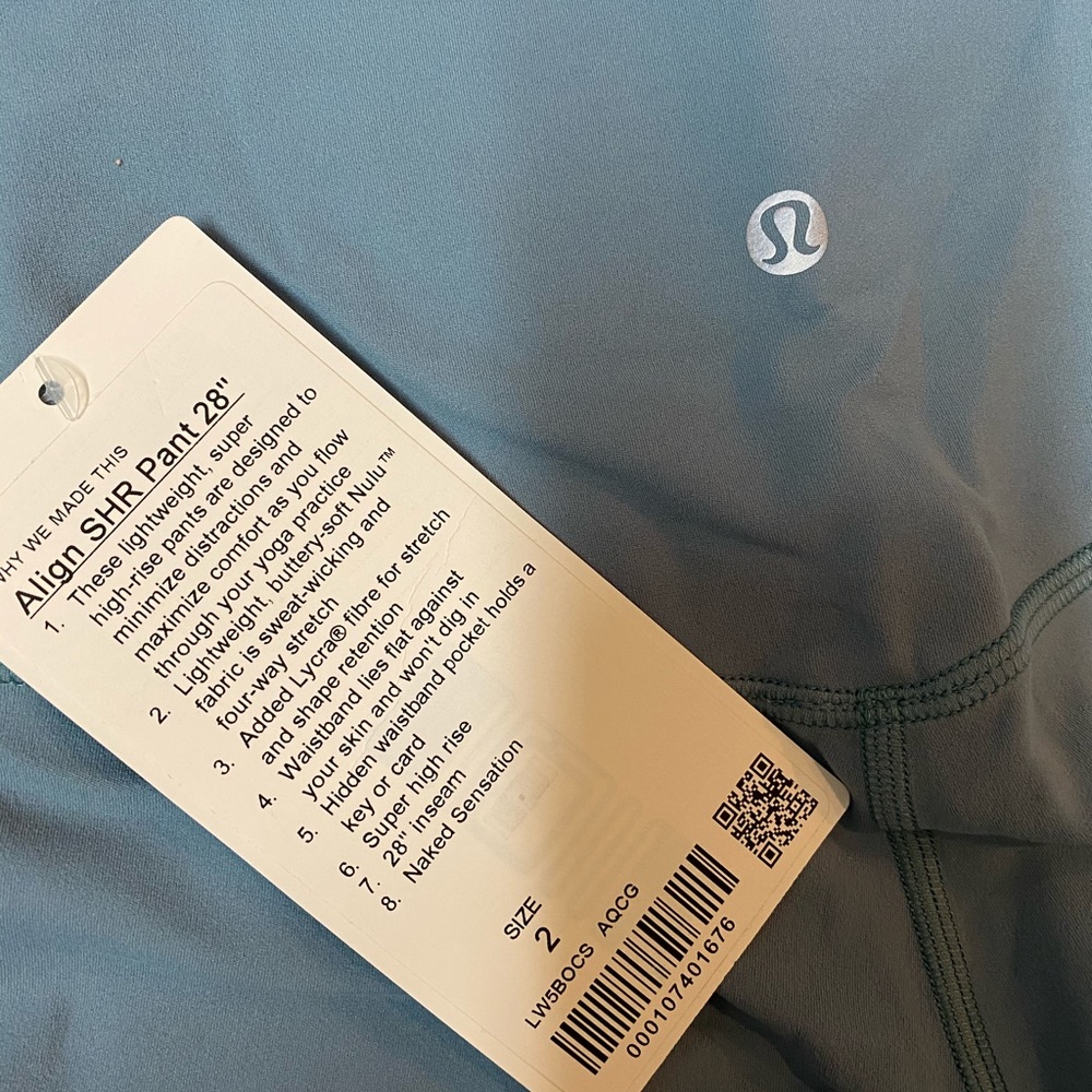 NWT Lululemon Align Pant 28”’- Grey Size: 2